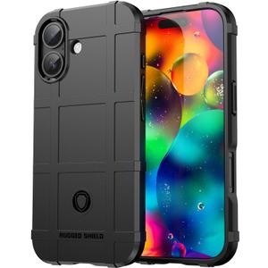 Slim Fit Case for iPhone 17,Rugged Shield Outdoor Durable Phone Case,Military Grade Anti-Drop Protection and Camera Lens Protection Cover for iPhone 17,HD Black