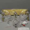 Modern Glass Crystal Vanity Light - Vintage Bathroom Lighting Fixtures Over Mirror, 3 Light Vanity Lights G9 Bulb (19.68 Inch, Gold)