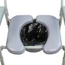 Two-Piece Commode Seat Pad,Waterproof Soft Toilet Seat Cover (Frame NOT Included),U-Shape Replacement PU Cushion with Clips for Elderly Bedside Shower Wheelchair for Elderly Comfort