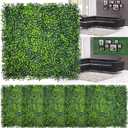 Artificial Boxwood Panels,20"x 20"(26P) UV-Anti Faux Grass Panels for Interior Wall, Greenery Backdrop,Garden and Indoor Outdoor Plant Wall&Fence Covering Privacy for Backyard Decor