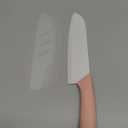 Ceramic Santoku Knife 7 Inch - High-Precision Blade for Meats, Fruits, and Vegetables - Durable with Protective Sheath - Pink