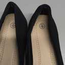 Obtaom Round Toe Women Flat Shoes Slip on Girls Dress Black Ballet Flats (8)