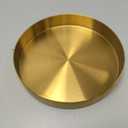 Round Gold Tray Stainless Steel Jewelry, Make up, Candle Plate Decorative Tray (7 inches)