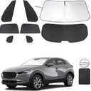 Window Shades for Mazda CX-30 2019-2024 2025 Accessories Car Side Full Windows Rear Triangular Windshield Sun Shade Sun UV Rays & Privacy Protection for Camping,Napping,and Relaxing 8PCS