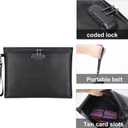 Fireproof Document Bag with Lock, ZOOPIP 14.3"x10.2" Fireproof and Waterproof Money Bag with Zipper Closure, Storage Pouch for A4 Letter Size Document, Cash, Cell Phone, Tablet, Credit Card,Passport