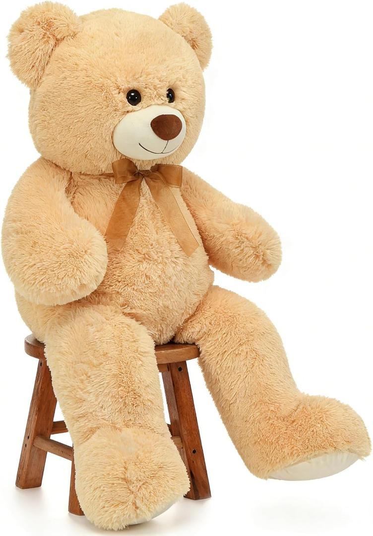 Toys Studio Big Teddy Bear 36 inch Giant Teddy Bear Stuffed Animals Cute Plush Toy for Girlfriend Kids Girls Gifts Christmas Valentine's Day Birthday Wedding Mother's Day (Cream)