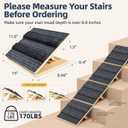 Upgraded Dog Ramps for Stairs, Adjustable Stair Ramp for Dogs (4.7"–7")