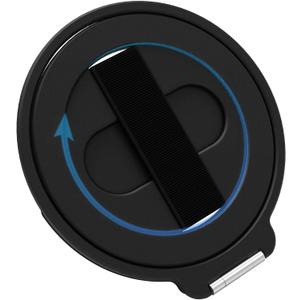 Grat 4 for Magsafe Magnetic Phone Grip Stand, 360 Rotatable Elastic Strap Loop, Detachable Ultra-Thin Aluminum Ring Kickstand Compatible with iPhone 17 Pro Max Air 16 15 14 13 12, Black