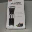 Aromaster Burr Coffee Grinder with 48 Grind Settings, Conical Coffee Bean Grinder for Home Use, Stainless Steel,40 Seconds Adjustable Timer, Anti-static, Easy to Clean with Brush