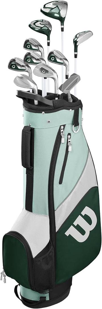 WILSON Golf Profile SGI Women's Complete Golf Set 10 Piece — Regular - Carry, Right Hand, Stand Bag, Driver, #5 Fairway Wood, #5 Hybrid Irons: #6,7,8,9, Pitching Wedge, Sand Wedge Putter
