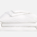 White Call King Cotton Percale Duvet Cover