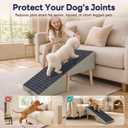 2-in-1 Foldable Ottoman Dog Ramp for Couch and Bed, 17.13" H