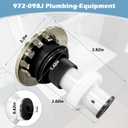 972-098J Plumbing-Equipment Brushed Nickel Drain Sink Stopper, Drain Sink Plug Part Push & Seal Drain Stopper Assembly