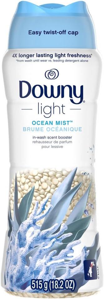 Downy Light Laundry Scent Booster Beads, Ocean Mist Scent, 18.2 OZ, In-wash fabric beads designed to be gentle with a light boost of scent, No Heavy Perfumes