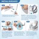 CPAP Mask Liners, 3D Mask Cushion Cover, Reduce Air Leak, Compatible with Airfit F20/F10, F&P Simplus & Vitera, Philips Full Face Masks CPAP Supplies Accessories, Size L 10PCS (Cushions NOT Included)