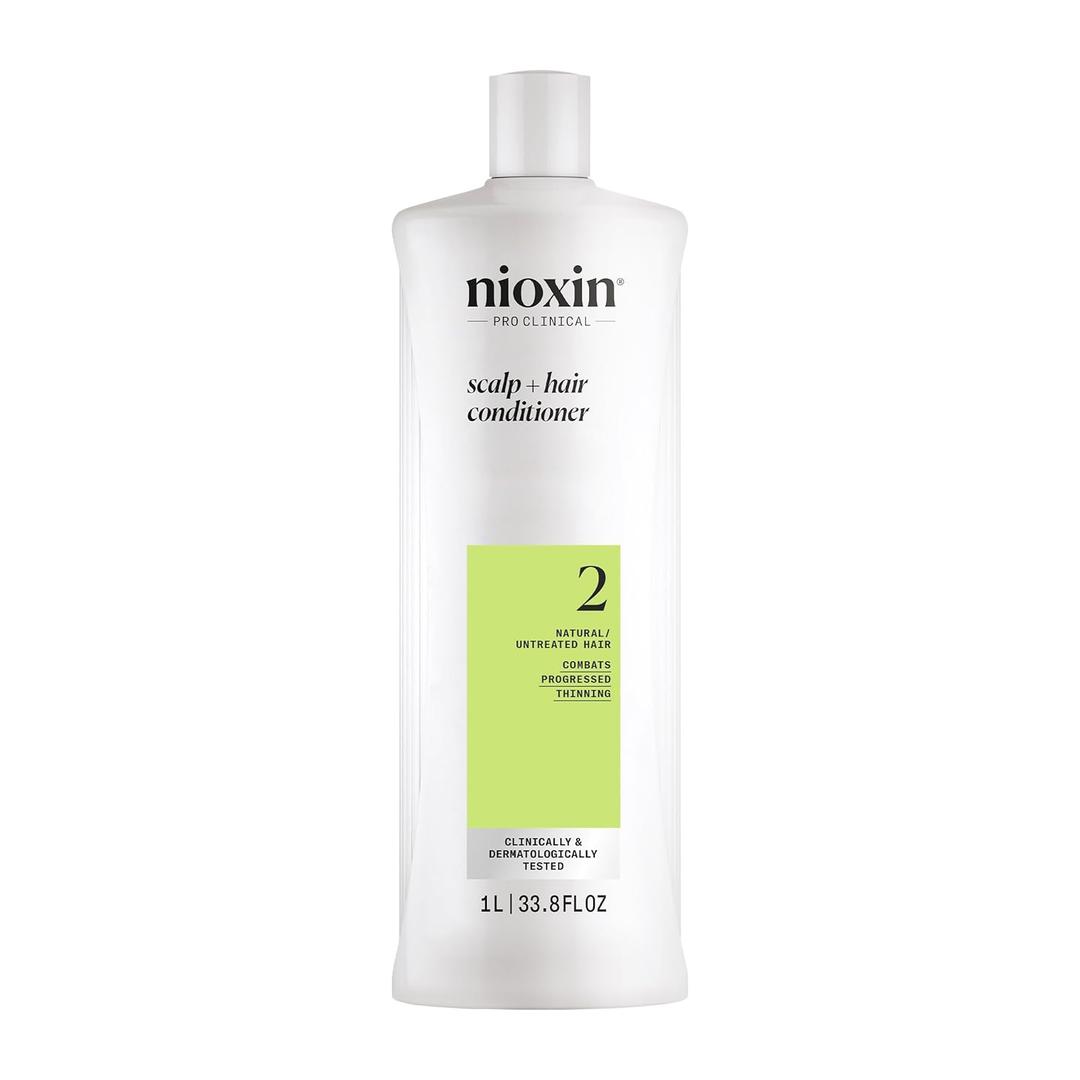 NIOXIN System 2 Scalp + Hair Thickening Conditioner for Natural Hair with Progressed Thinning | Boost Hair Density with Niacinamide & Biotin | Refreshed Scalp with Healthy Shine