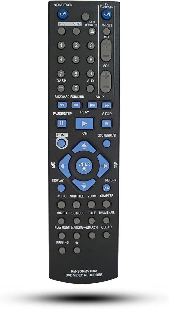 Replacement Remote Control for JVC RM-SDRMV150A DR-MV150B RM-SDRMV79A RM-SDRMV80A DRMV80B DVD HDD Video Recorder