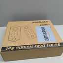 Smart Fingerprint Door Lock for Front Door  Keyless Entry Deadbolt with Handle Set, Digital Keypad, App Control, Auto Lock, Easy Install, Matte Black