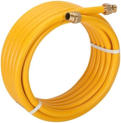 CSST 3/4" Gas Line 37ft Corrugated Stainless Steel Tubing Flexible Gas Line 3/4 Inch Natural Gas Hose Pipe Kit With 2 Male Adapter Fittings