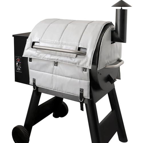 Grill Insulated Blanket for Traeger Pro 22 575 Smoker Cover Lil' Tex Elite Thermal Insulation BAC626 Replacement Parts Insulator Wood Pellet Grills BBQ Winter Accessory