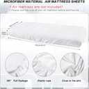 Breling Kids Air Mattress Fitted Sheets Compatible with Intex Cozy Kidz (Sheet Only) Toddler Inflatable Mattress Sheets for Kids Sleepover Party Travel Camping Airbed(White,8 Pcs)