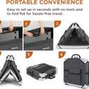 Lesure Collapsible Dog Crate - Portable Travel Kennel for Extra Large Dog, 4-Door Pet Crate with Mesh Windows, Indoor & Outdoor, Charcoal Gray