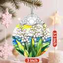 Christmas Ornaments: Stained Glass Ornament, Birth Flower Ornament, Christmas Tree Ornaments & Xmas Tree Decorations Exquisite Holiday Decor, Birth Flower Gifts Perfect Holiday & Xmas Gifts - May