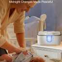 Baby Wipes Warmer, Larger Capacity Wipe Dispenser, Even Heating Diaper Wipe Warmer with Night Light, On/Off Switch, White