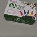 PREXTEX Christmas String Lights with Green Wire - 100 Count, 20 Ft Multicolored Christmas Tree Lights for Xmas Decorations Indoor and Outdoor - Incandescent String Light for Patios, Fences, Holidays