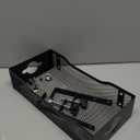 Large Under Desk Cable Management Tray - Heavy Duty Metal Cord Organizer with No Drill Installation for Office & Home Office Desks to Hide Wires & Power Strips (Black, XL)