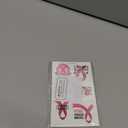 74 Pieces of Pink Ribbon Tattoos, Breast Problem Awareness Temporary Tattoos Breast Awareness Stickers Decorations Supplies for Women Foundation Events (Pattern A)