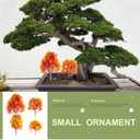 SUPVOX Mini Maple Tree Plant Artificial Maple Tree Plastic Tree Model Miniature Figurine for Micro Landscape Plant Pot Fairy Garden Ornament 4pcs