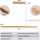 55" Wood Linear Pendant Light, Dimmable Kitchen Island Light with Remote, 40W LED Island Lights for Kitchen, Adjustable Linear Chandelier for Dinning Room Light Fixture, Bar, Pool Table Light Natural, 55IN