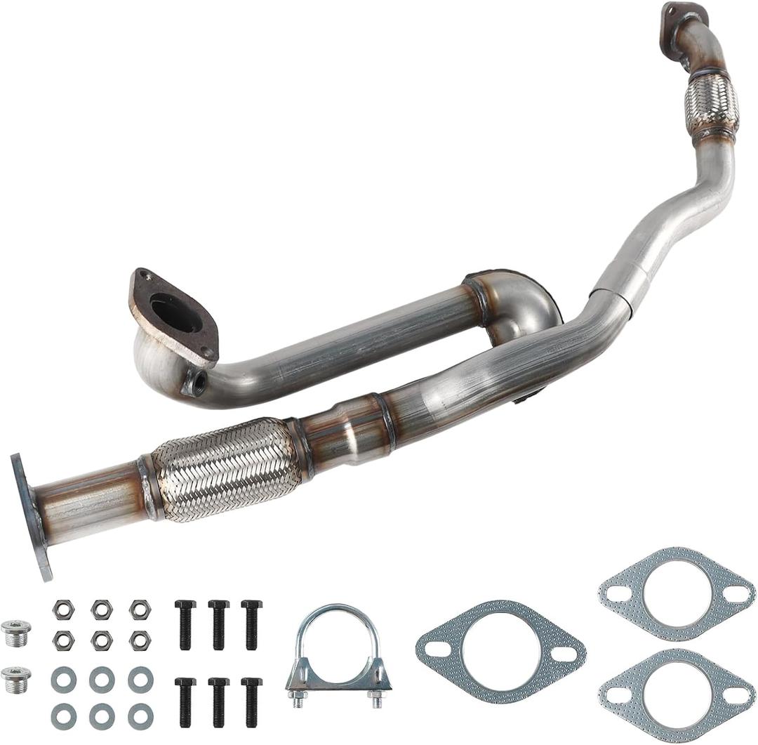 Flex Exhaust Pipe Y Pipe Compatible with 2009-2017 Buick Enclave/Chevrolet Traverse 3.6L, 2009-2010 Saturn Outlook, 2017 GMC Acadia 3.6L