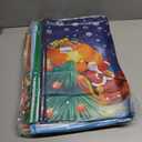 PARSUP 18PCS Giant Christmas Gift Bags, Assorted Sizes, Non-Woven Christmas Bags Reusable Heavy Duty Sewing Treat Grocery Tote with Handles for Gifts Wrapping Shopping, Xmas Party Supplies (Red, Blue, Green, Yellow)