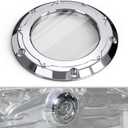 NICECNC Chrome Transparent Derby Cover Clear Derby Clutch Cover Clutch Protection Cover Compatible with Harley Road Glide FLTRX 2017-2024, Road King FLHR 2017-2024, See Fitment (sliver)