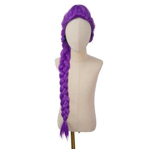 Girls Wigs Purple Braids Accessories for Kids