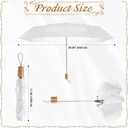 50 Pcs Wedding Umbrellas Bulk Folding Umbrella for Wedding Decorative Parasol Windproof Rainproof for Bridal Shower Bride Groom Photography Props (White), 21 inches