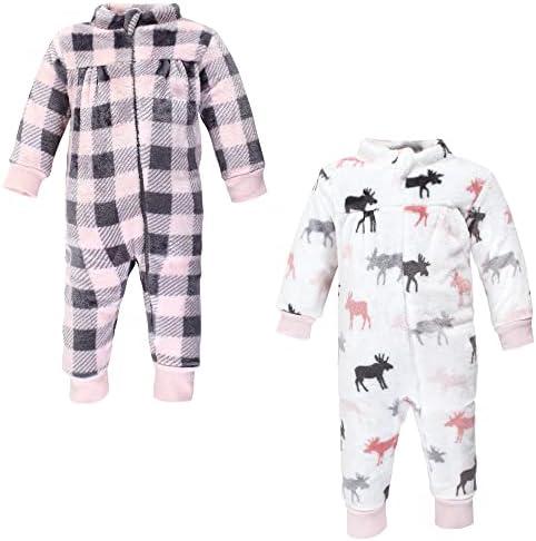 Hudson Baby baby-girls Plush Jumpsuits, Size: 6-9 Months