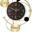 Large Wall Clock,Modern Silent Non-Ticking Metal Wall Clocks