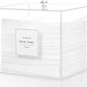 Disposable Face Towel Holder, Acrylic Face Towelettes Storage Box Compatible with Clean Skin Club Clean Towel Face Towels, Clear Skin Towels Containers, Makeup Remover Cloth Organizer