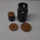 JOJUNO Black Ceramic Canister Set with Wooden Lid, 3-Piece Airtight Food Storage Jars for Kitchen Counter - Flour, Sugar, Coffee, Tea, Spice - Small, Medium, Large Sizes (12/30/48 oz/Black)