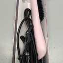LANDOT Mini Hair Straightening Brush - Compact Heated Ionic Straightener Brush for Frizz-Free, Smooth Results, Lightweight Hot Comb & Travel Flat Iron Perfect for Short Medium Hair, Blush