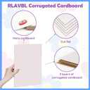 RLAVBL 50 Pack 8.5x11 Corrugated Cardboard Sheets, White Flat Cardboard Inserts for Shipping, Mailing, Packing, DIY Crafts