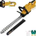 Cordless Hedge Trimmer Compatible with DEWALT 20V MAX Battery, 20-Inch Electric Hedge Trimmer Cordless Bush Trimmers Battery Powered, 2/3'' Cutting Capacity, 180 Rotatable Handle (No Battery)