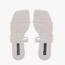 GORGLITTER Women's Strappy Sandals Criss Cross Strap Flat Sandals Open Toe Slides Shoes, Size 35