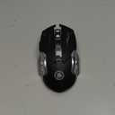 MELOGAGA Wireless Gaming Mouse Bluetooth Mouse RGB Rechargeable 2.4G USB Cordless Computer Mice with 7 Color Backlit, 6 Buttons & Silent Click for Laptop, iPad, Mac OS, PC, Windows Black