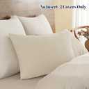 PHF 100% Cotton Waffle Pillow Shams Standard Size, 2 Pack 20" x 26" Soft Skin-Friendly and Breathable Pillowcases, No Filling, Aesthetic Woven Waffle Weave Pillow Covers for Bed, Linen