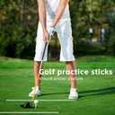 Golf Alignment Sticks, 3 Pack 58Golf Sticks Alignment Rods, Full Golf Practice Swing Trainer to Align Your Golf Shot (White)