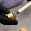 Magnetic Pool Cue Chalk Billiard Cue Chalk Carrier Case for Billiard Cue Snooker Accessory-1pc (golden)